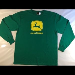 Vtg 90’s John Deere XL T-Shirt Green Long Sleeve